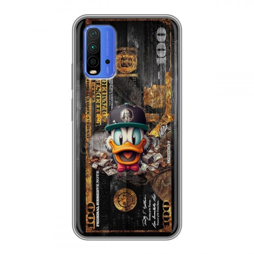 Дизайнерский силиконовый чехол для Xiaomi RedMi 9T Дональд Дак Доллар