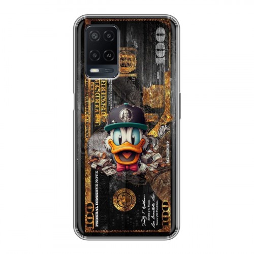 Дизайнерский силиконовый чехол для OPPO A54 Дональд Дак Доллар