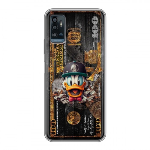Дизайнерский силиконовый чехол для ZTE Blade A71 Дональд Дак Доллар