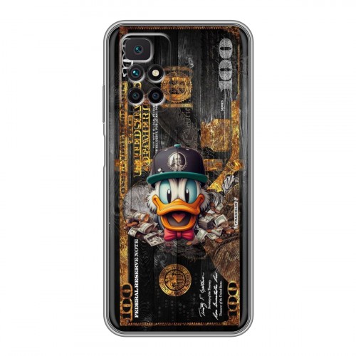 Дизайнерский силиконовый чехол для Xiaomi Redmi 10 Дональд Дак Доллар