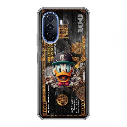 Дизайнерский силиконовый чехол для Huawei Nova Y70 Дональд Дак Доллар