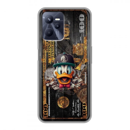 Дизайнерский силиконовый с усиленными углами чехол для Realme C35 Дональд Дак Доллар