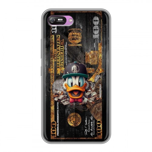 Дизайнерский силиконовый с усиленными углами чехол для Itel A25 Дональд Дак Доллар