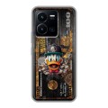 Дизайнерский силиконовый с усиленными углами чехол для Vivo Y35 Дональд Дак Доллар