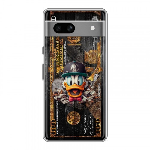 Дизайнерский силиконовый чехол для Google Pixel 7A Дональд Дак Доллар