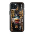 Дизайнерский силиконовый чехол для Iphone 15 Дональд Дак Доллар