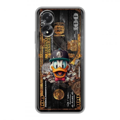 Дизайнерский пластиковый чехол для OPPO A38 4G Дональд Дак Доллар