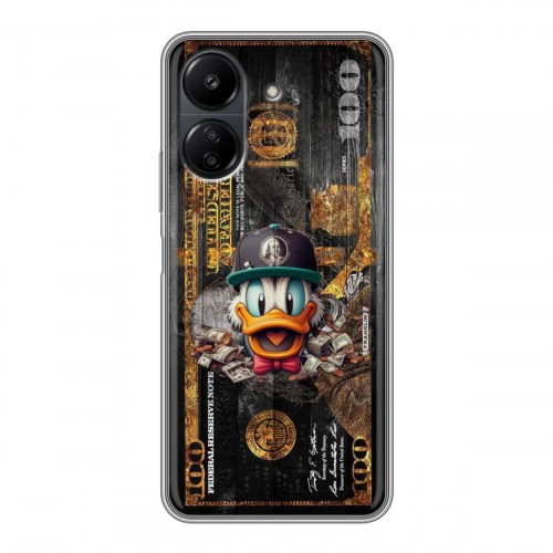 Дизайнерский силиконовый чехол для Xiaomi Poco C65 Дональд Дак Доллар