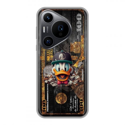 Дизайнерский силиконовый чехол для Huawei Pura 70 Pro Дональд Дак Доллар