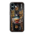 Дизайнерский силиконовый чехол для Iphone 16 Plus Дональд Дак Доллар