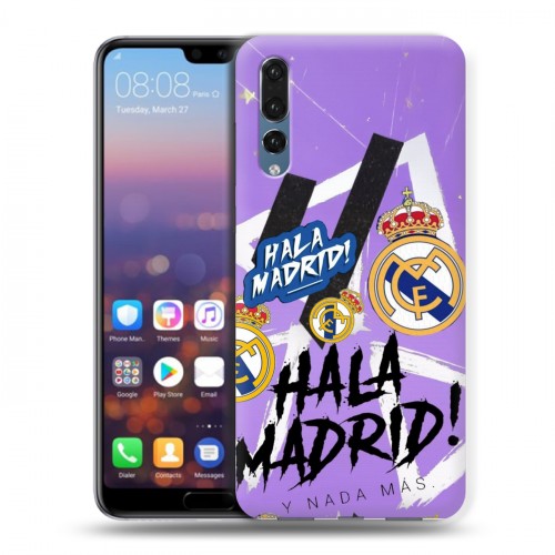 Дизайнерский силиконовый с усиленными углами чехол для Huawei P20 Pro Real Madrid Реал Мадрид