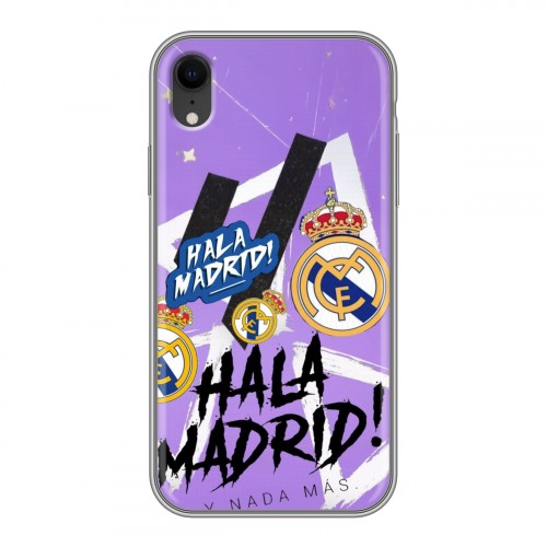 Дизайнерский силиконовый чехол для Iphone Xr Real Madrid Реал Мадрид