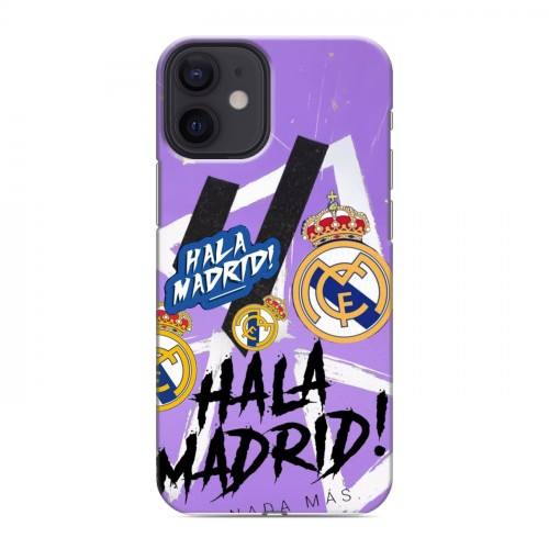 Дизайнерский силиконовый с усиленными углами чехол для Iphone 12 Mini Real Madrid Реал Мадрид