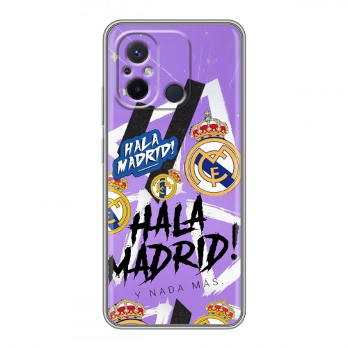 Дизайнерский силиконовый с усиленными углами чехол для Xiaomi RedMi 12C Real Madrid Реал Мадрид