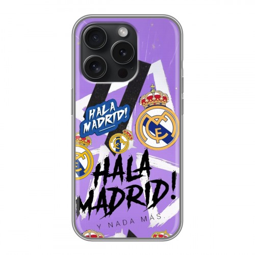 Дизайнерский силиконовый чехол для Iphone 15 Pro Real Madrid Реал Мадрид