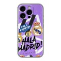 Дизайнерский силиконовый чехол для Iphone 16 Pro Real Madrid Реал Мадрид
