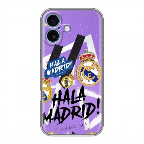 Дизайнерский силиконовый чехол для Iphone 16 Plus Real Madrid Реал Мадрид