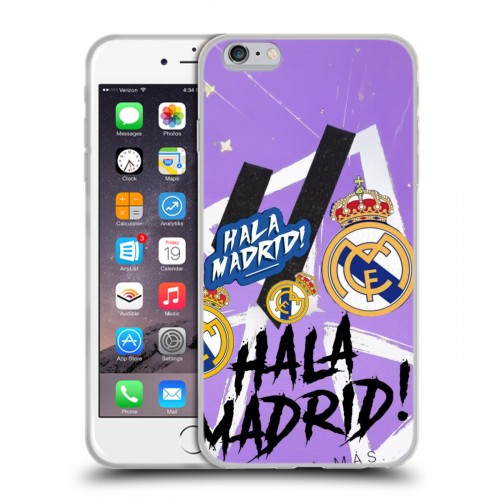 Дизайнерский силиконовый чехол для Iphone 6 Plus/6s Plus Real Madrid Реал Мадрид