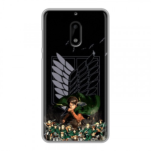 Дизайнерский пластиковый чехол для Nokia 6 Атака титанов