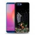 Дизайнерский пластиковый чехол для Huawei Honor View 10 Атака титанов