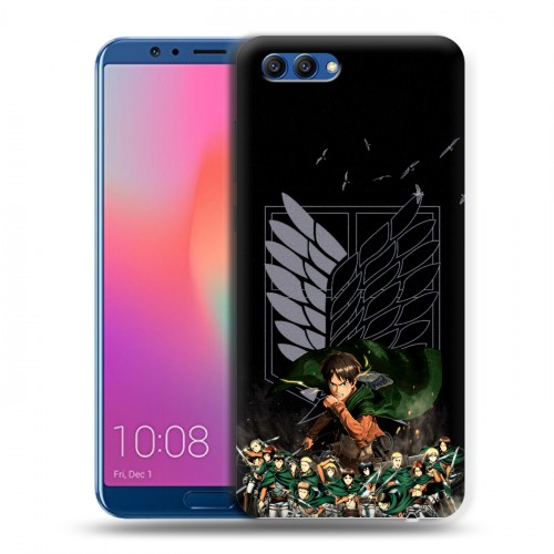 Дизайнерский пластиковый чехол для Huawei Honor View 10 Атака титанов
