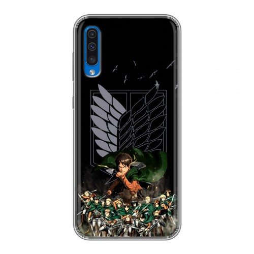 Дизайнерский силиконовый чехол для Samsung Galaxy A50 Атака титанов