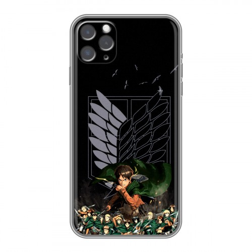 Дизайнерский силиконовый чехол для Iphone 11 Pro Атака титанов
