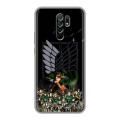 Дизайнерский силиконовый чехол для Xiaomi RedMi 9 Атака титанов