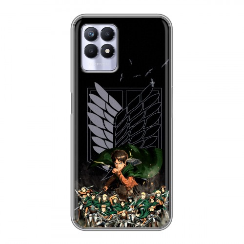 Дизайнерский силиконовый чехол для Realme 8i Атака титанов
