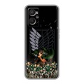 Дизайнерский силиконовый с усиленными углами чехол для OPPO A96 Атака титанов
