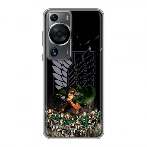 Дизайнерский силиконовый чехол для Huawei P60 Атака титанов