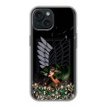 Дизайнерский силиконовый чехол для Iphone 15 Атака титанов