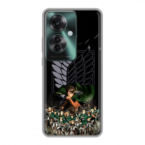 Дизайнерский пластиковый чехол для Oppo Reno 11F Атака титанов