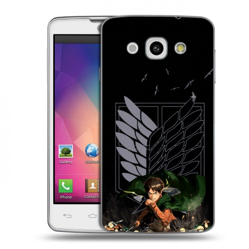 Дизайнерский пластиковый чехол для LG L60 Атака титанов