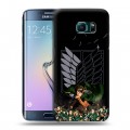 Дизайнерский силиконовый чехол для Samsung Galaxy S6 Edge Атака титанов