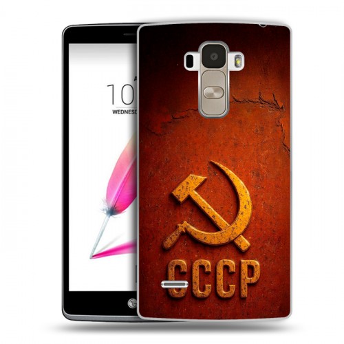 Дизайнерский пластиковый чехол для LG G4 Stylus Флаг Герб СССР