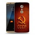 Дизайнерский пластиковый чехол для ZTE Axon 7 Флаг Герб СССР