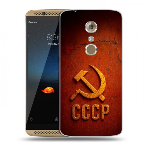 Дизайнерский пластиковый чехол для ZTE Axon 7 Флаг Герб СССР
