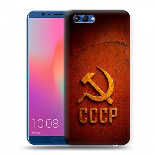 Дизайнерский пластиковый чехол для Huawei Honor View 10 Флаг Герб СССР