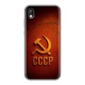 Дизайнерский силиконовый чехол для Huawei Honor 8s Флаг Герб СССР