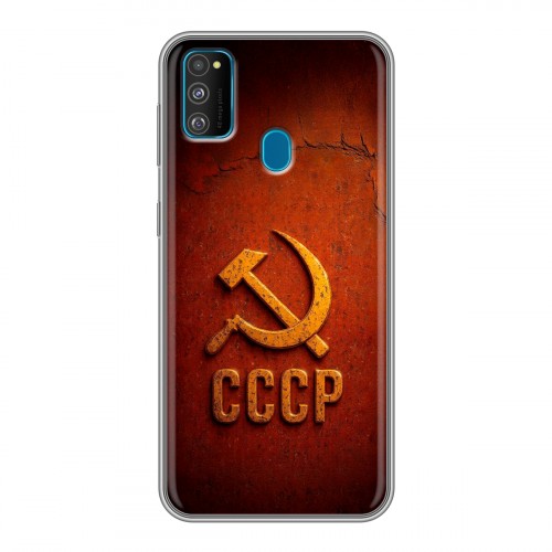 Дизайнерский силиконовый чехол для Samsung Galaxy M30s Флаг Герб СССР