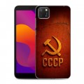 Дизайнерский силиконовый чехол для Huawei Honor 9S Флаг Герб СССР