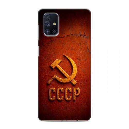 Дизайнерский пластиковый чехол для Samsung Galaxy M51 Флаг Герб СССР