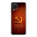 Дизайнерский пластиковый чехол для Samsung Galaxy A12 Флаг Герб СССР