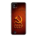 Дизайнерский силиконовый с усиленными углами чехол для Realme C20 Флаг Герб СССР