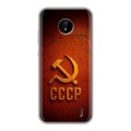 Дизайнерский силиконовый чехол для Nokia C20 Флаг Герб СССР