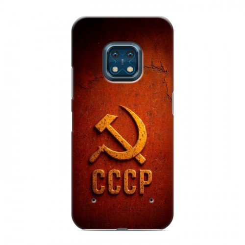 Дизайнерский силиконовый с усиленными углами чехол для Nokia XR20 Флаг Герб СССР