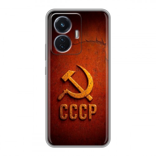 Дизайнерский силиконовый чехол для Vivo T1 Флаг Герб СССР