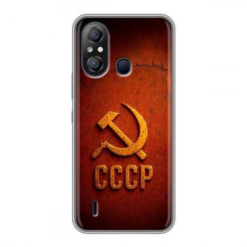 Дизайнерский силиконовый чехол для Itel A49 Флаг Герб СССР