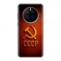 Дизайнерский силиконовый с усиленными углами чехол для Huawei Mate 50 Флаг Герб СССР